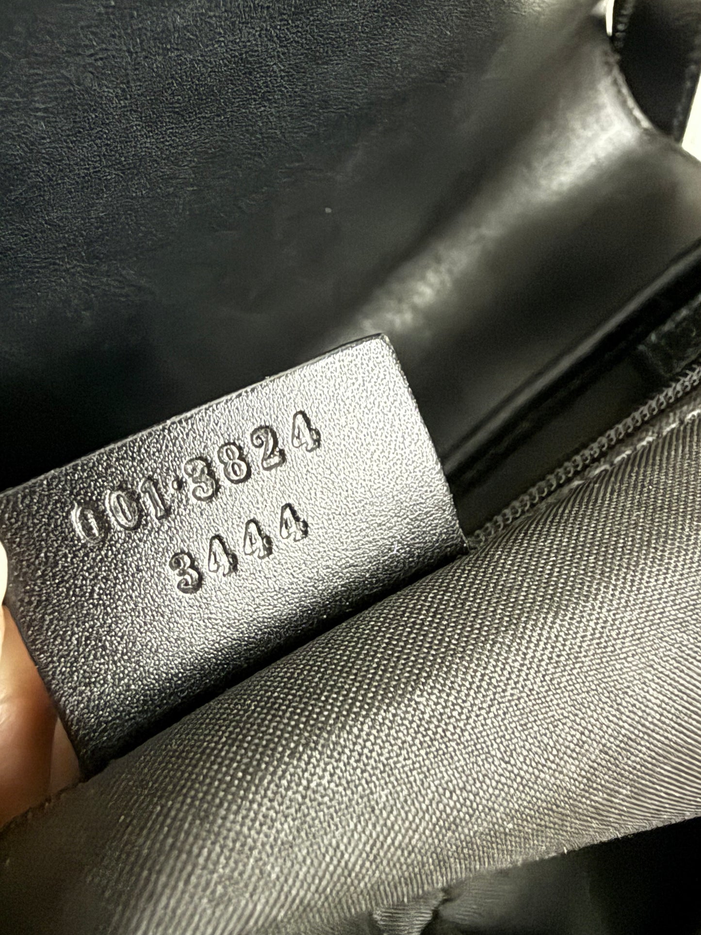 Gucci Jackie Black Canvas Flap Shoulder Bag
