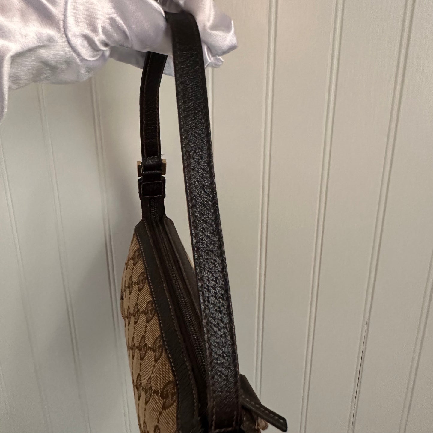 Gucci Shoulder Bag Brown Canvas