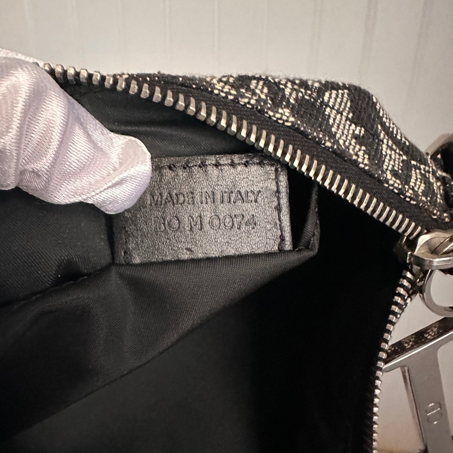 Christian Dior Monogram Shoulder Bag Black