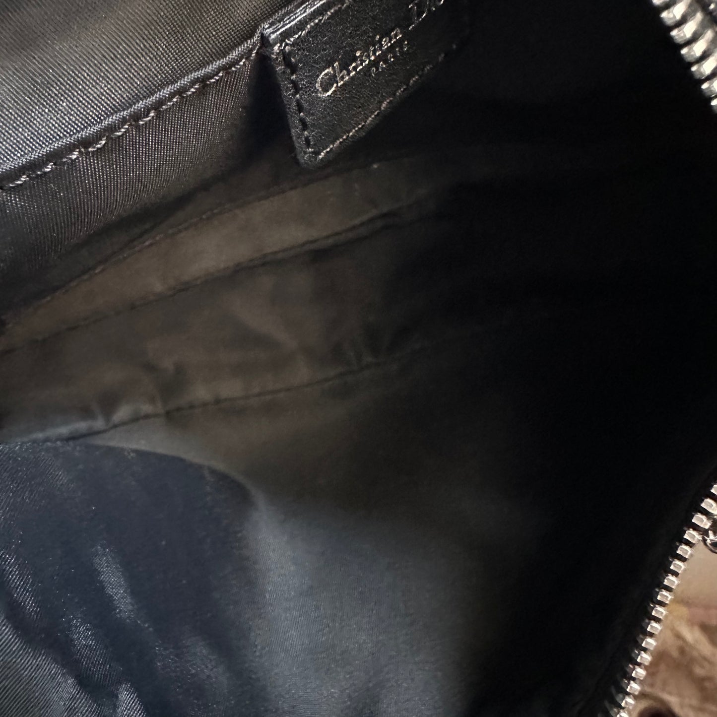 Christian Dior Monogram Shoulder Bag Black