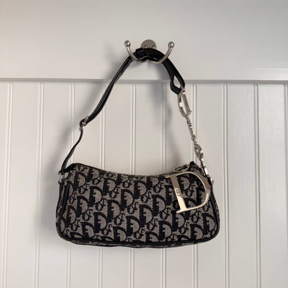Christian Dior Monogram Shoulder Bag Black