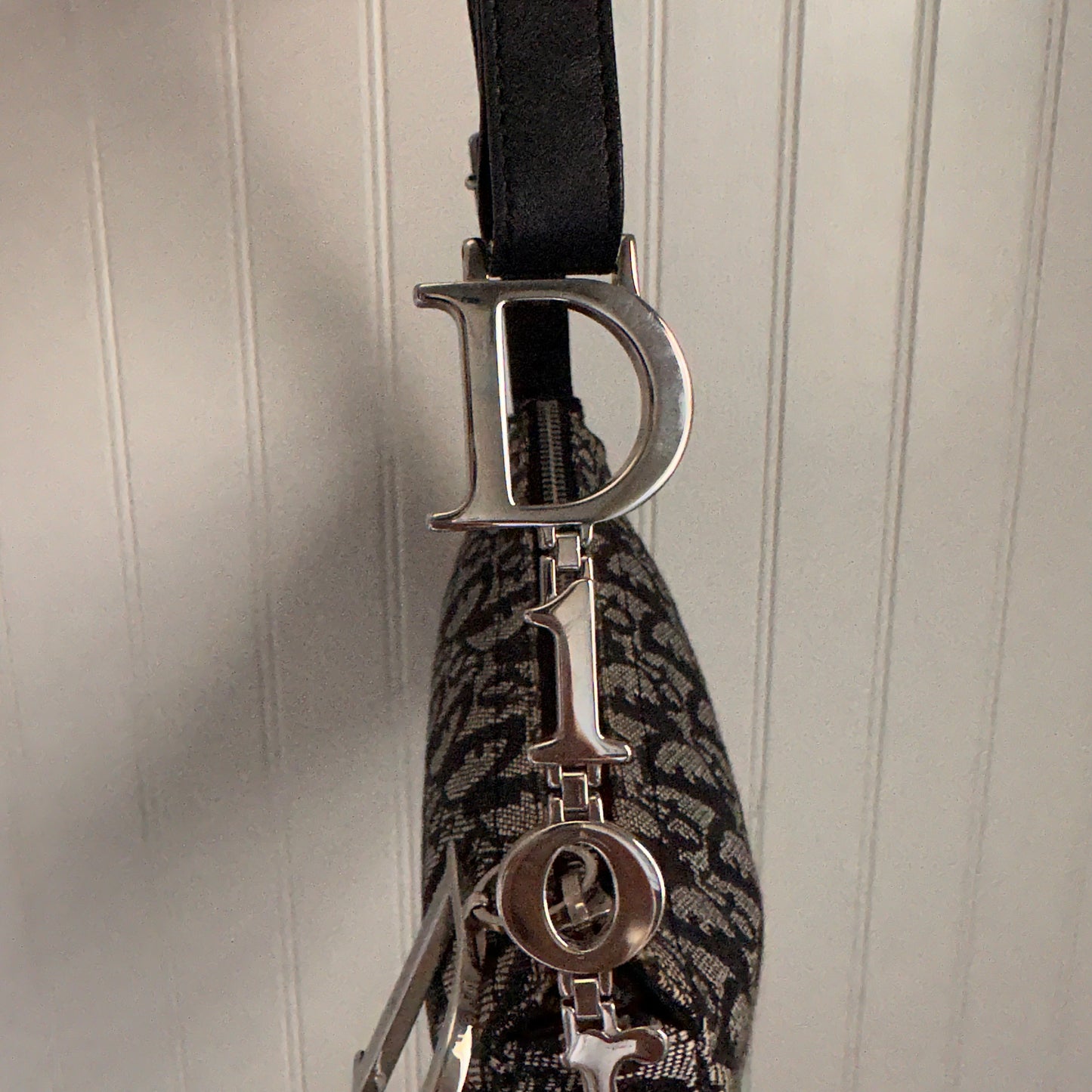 Christian Dior Monogram Shoulder Bag Black