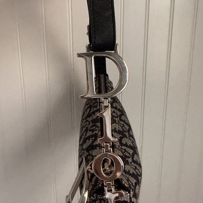 Christian Dior Monogram Shoulder Bag Black