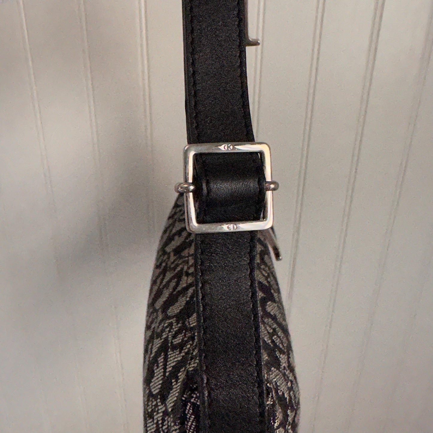 Christian Dior Monogram Shoulder Bag Black