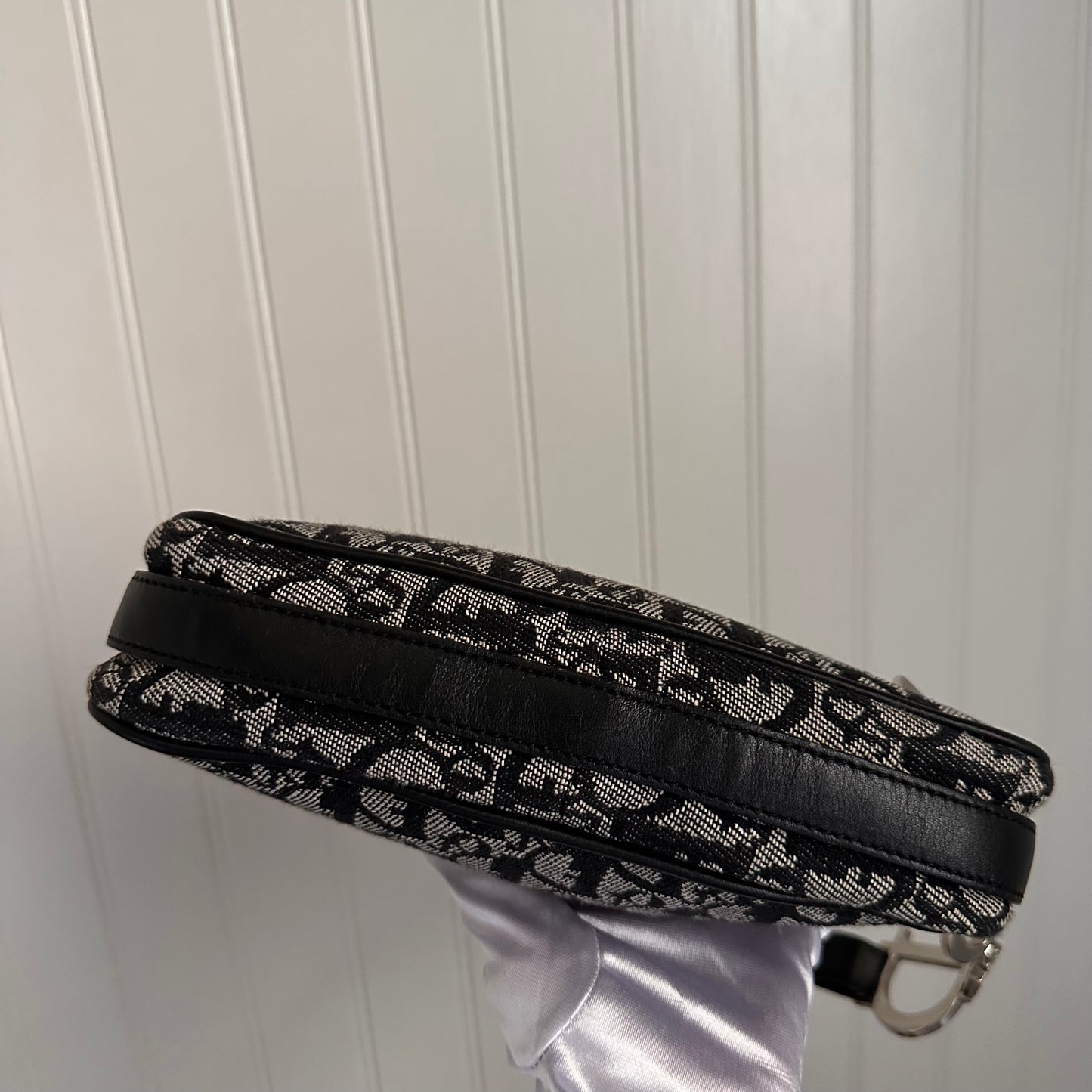 Christian Dior Monogram Shoulder Bag Black