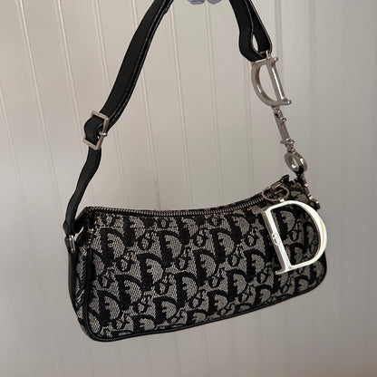 Christian Dior Monogram Shoulder Bag Black