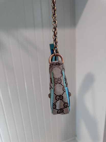 Gucci GG Canvas Leather Chain Hand Bag