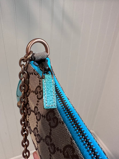 Gucci GG Canvas Leather Chain Hand Bag